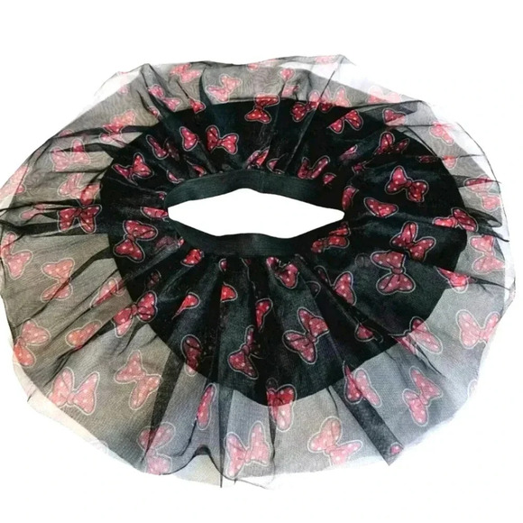 Disney Jr. Minnie Mouse Tutu Tulle Skirt Black Red Bows Toddler Girls Size 2T - Picture 3 of 7
